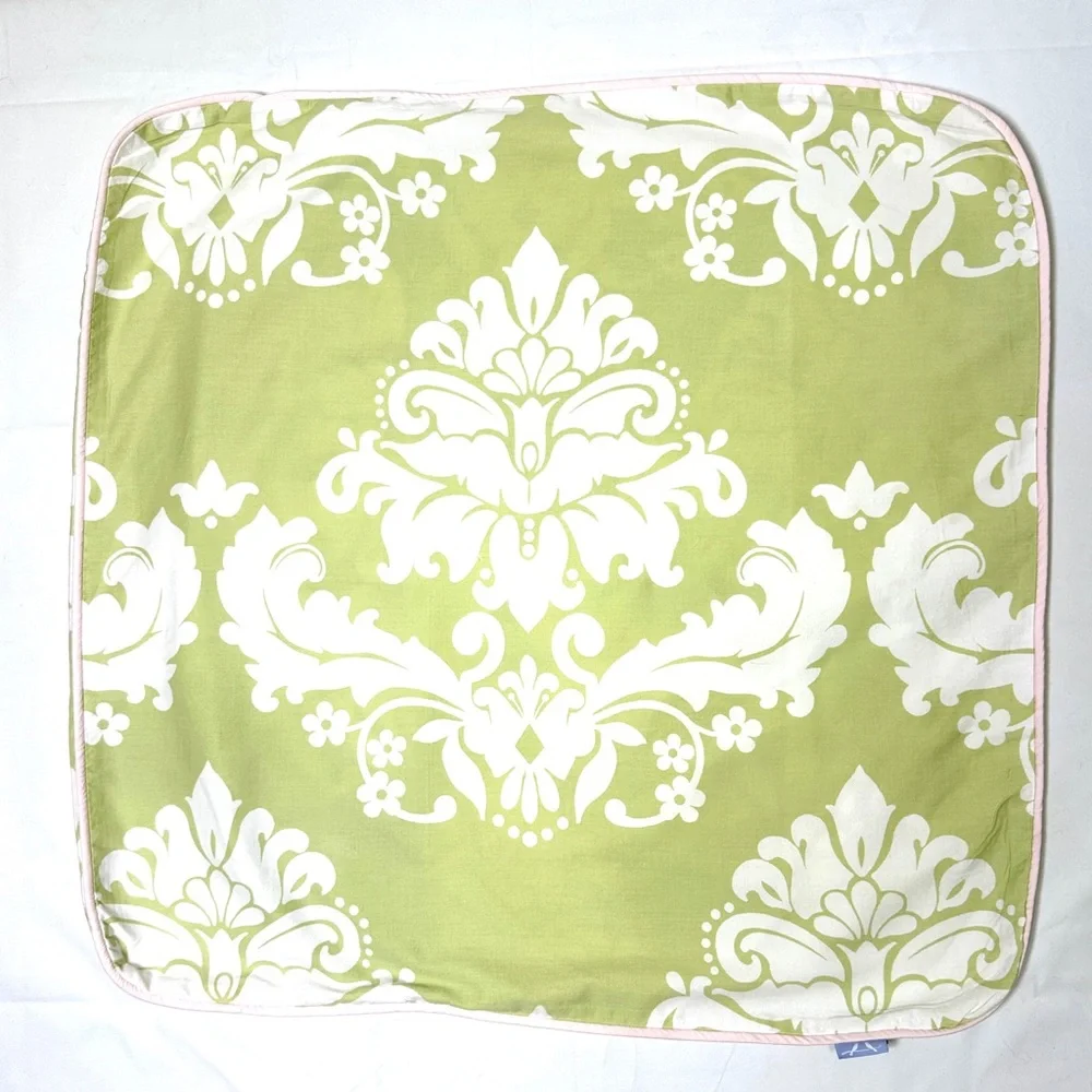 SERENA & LILY Green & White Twin Duvet Cover, Euro Sham & Standard Pillow Cover